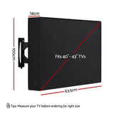 Artiss 40-43 Inch TV Cover Waterproof Outdoor Patio Flat Television Protector