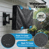 Artiss 40-43 Inch TV Cover Waterproof Outdoor Patio Flat Television Protector - Close-Up Angle
