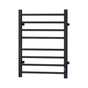 Devanti Heated Towel Rail 8 Square Bars with Timer Electric Heater Warmer Rack