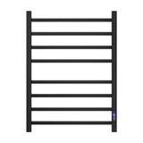 Devanti Heated Towel Rail 8 Square Bars with Timer Electric Heater Warmer Rack - Side View