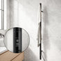 Devanti Heated Towel Rail with Timer Vertical Electric Heater Warmer Rack Black