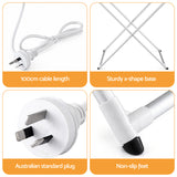 Devanti Heated Towel Rail Electric Clothes Airer Foldable Drying Rack 8 Bars - Extra Image