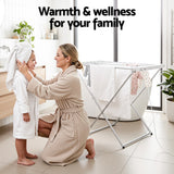 Devanti Heated Towel Rail Electric Clothes Airer Foldable Drying Rack 8 Bars - Extra Image
