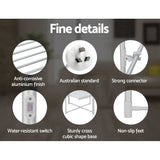 Devanti Electric Heated Towel Rail Rack 30 Bars Foldable Clothes Dry Warmer - Rear View