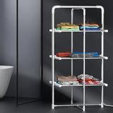 Devanti Electric Heated Towel Rail Rack 30 Bars Foldable Clothes Dry Warmer - Low Angle