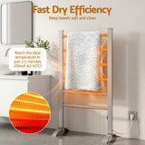Devanti Electric Heated Towel Rail Rack 6 Bars Freestanding Clothes Dry Warmer - Front View