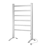Devanti Electric Heated Towel Rail Rack 6 Bars Freestanding Clothes Dry Warmer - Close-Up Angle