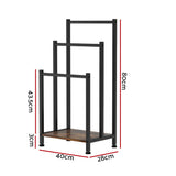 3 Tier Towel Rack Rail Freestanding Holder Bathroom Organizer Laundry Drying Bar - Front View