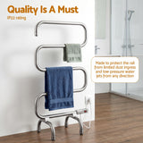 Devanti Electric Heated Towel Rail Rack 5 Bars Freestanding Clothes Dry Warmer - 45-Degree Angle