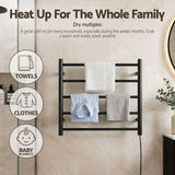 Devanti Electric Heated Towel Rail Rack 5 Bars Wall Mounted Clothes Dry Warmer