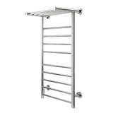 Devanti Electric Heated Towel Rail Rack 14 Bars Wall Mounted Clothes Dry Warmer - Low Angle