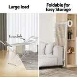 Devanti Foldable Electric Heated Towel Rail Rack with 24H Timer - 45-Degree Angle