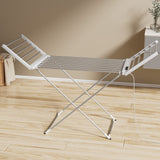 Devanti Foldable Electric Heated Towel Rail Rack with 24H Timer - Close-Up Angle