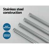 Towel Rail Rack Holder 4 Bars Wall Mounted Stainless Steel Swivel Hanging Hook
