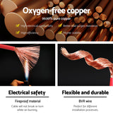 Giantz 15AWG Twin Core Wire Electrical Cable 100M Electric Extension Car 450V 2 Sheath - Rear View