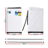 Devanti 6kg Top Load Washing Machine White - Front View