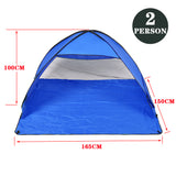 Pop Up Portable Beach Canopy Sun Shade Shelter Blue