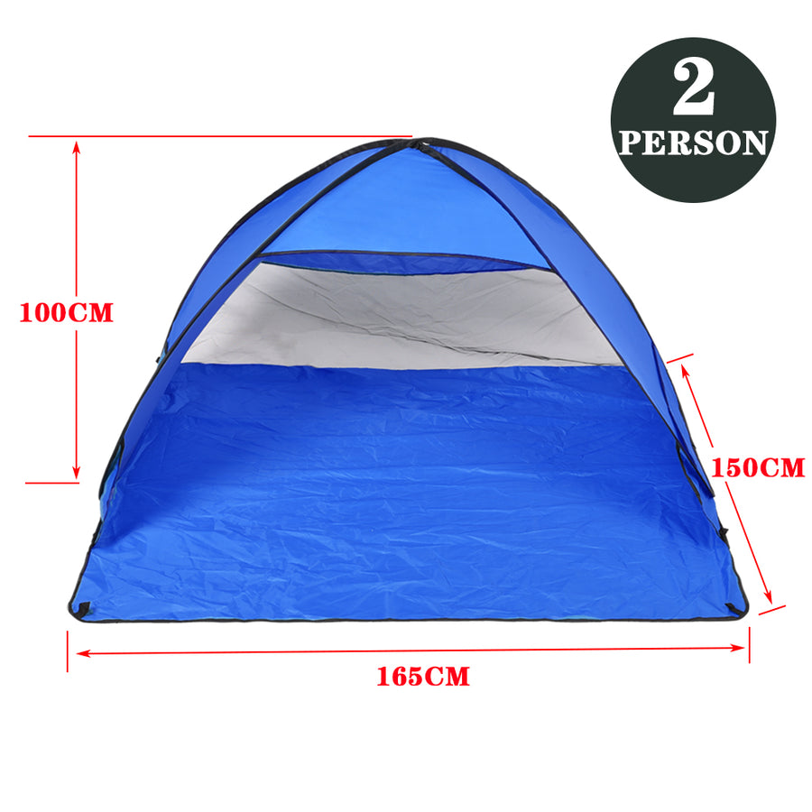 Pop Up Portable Beach Canopy Sun Shade Shelter Blue