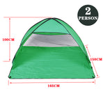 Pop Up Portable Beach Canopy Sun Shade Shelter Tent Green