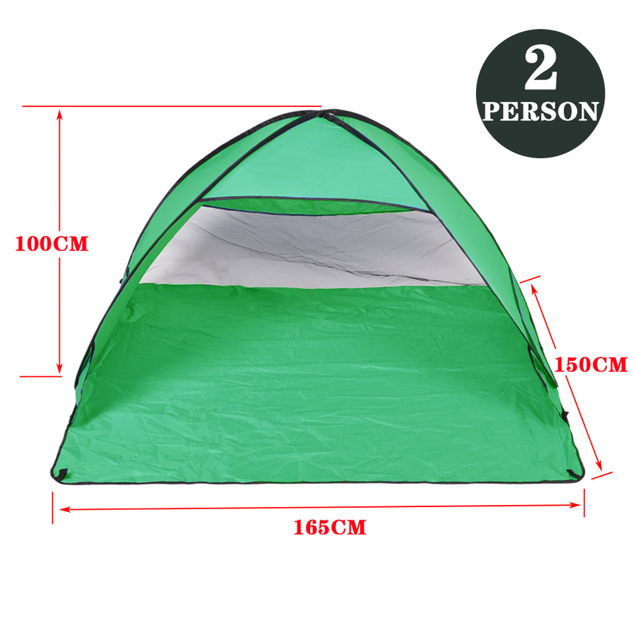 Pop Up Portable Beach Canopy Sun Shade Shelter Tent Green