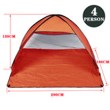 Pop Up Portable Beach Canopy Sun Shade Shelter Orange - 45-Degree Angle