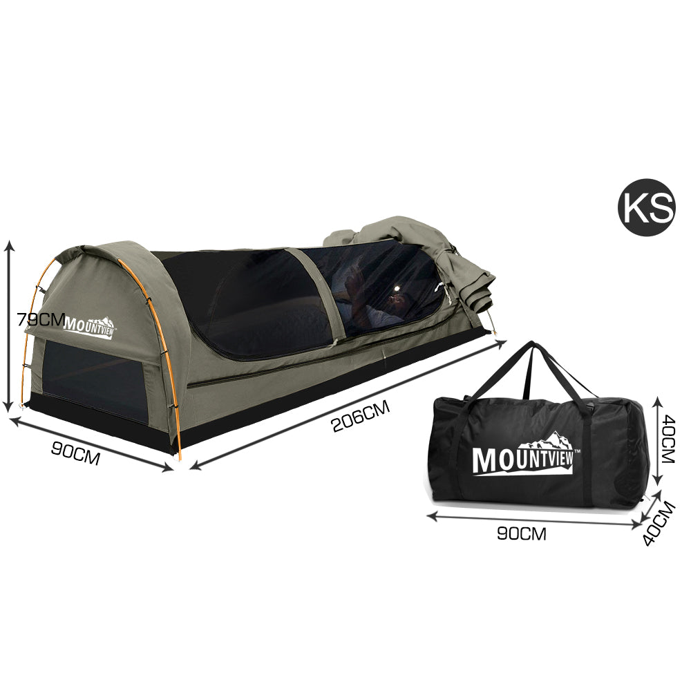 Dome Swag Camping Canvas Tent In Grey