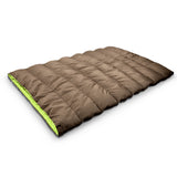 Double Outdoor Camping Sleeping Bag Hiking Thermal Winter 220x145cm - Front View