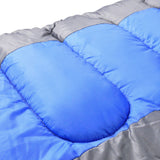 Thermal Single Outdoor Camping Sleeping Bag Mat Tent Hiking Blue - Side View
