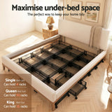 Artiss 2X Under Bed Storage Containers Metal Boxes Quilt Organiser with Wheels - Rear View