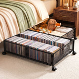 Artiss 2X Under Bed Storage Containers Metal Boxes Quilt Organiser with Wheels - Extra Image