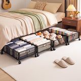 Artiss 4X Under Bed Storage Containers Metal Boxes Quilt Organiser with Wheels - Extra Image