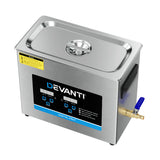 Devanti 6.5L Ultrasonic Cleaner Heater Cleaning Machine Timer Industrial 180W - Side View