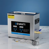 Devanti 6.5L Ultrasonic Cleaner Heater Cleaning Machine Timer Industrial 180W - Top-Down View
