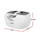 Devanti 2500ml Ultrasonic Jewelry and Glasses Cleaner with Heater and LCD Display
