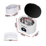 Devanti 600ml Ultrasonic Cleaning Machine with Timer for Jewelry, Eyewear, and More