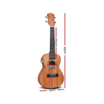 Alpha 26 inch tenor ukulele, natural mahogany with rosewood fretboard, mahogany top with decorative soundhole rosette