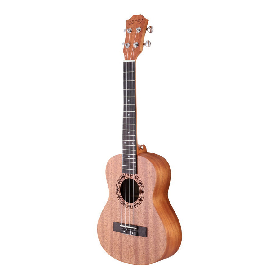Alpha 26 inch tenor ukulele, natural mahogany with rosewood fretboard, rosewood fretboard