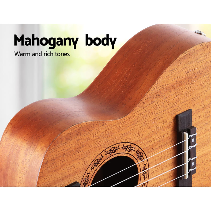 Alpha 26 inch tenor ukulele, natural mahogany with rosewood fretboard, image 6