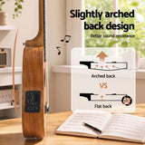 Alpha 26 Inch Solid Mahogany Tenor Ukulele Electric Acoustic EQ System Kit 18 Frets Natural