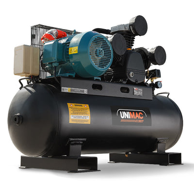UNIMAC 115PSI 150L 7.5kW Industrial Electric Air Compressor, 20A 415V 3-Phase