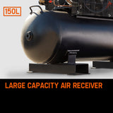 UNIMAC 115PSI 150L 7.5kW Industrial Electric Air Compressor, 20A 415V 3-Phase - Extra Image