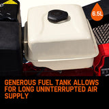 UNIMAC 115PSI 150L 18HP Industrial Petrol Powered Air Compressor with Electric Key Start - Extra Image