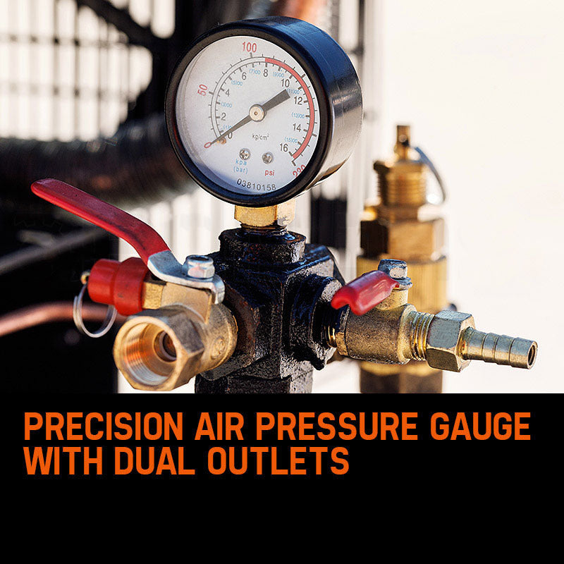 UNIMAC 115PSI 150L 18HP Industrial Petrol Powered Air Compressor with Electric Key Start