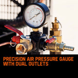 UNIMAC 115PSI 150L 18HP Industrial Petrol Powered Air Compressor with Electric Key Start - Top-Down View