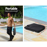 Instahut 3m Umbrella w/Base Outdoor Cantilever Beach Garden Patio Parasol Charcoal - Rear View