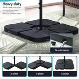 Instahut 3m Umbrella w/Base Outdoor Cantilever Beach Garden Patio Parasol Charcoal - 45-Degree Angle