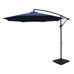 Instahut navy 3m cantilever outdoor umbrella with water-fillable base