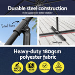 Instahut navy 3m cantilever outdoor umbrella with water-fillable base, side post steel frame