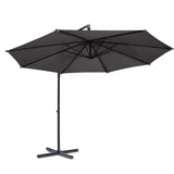 Instahut 3m Outdoor Umbrella Cantilever Beach Garden Patio Charcoal - Side View