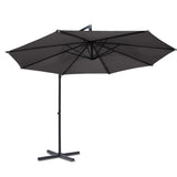 Instahut 3m Outdoor Umbrella Cantilever Beach Garden Patio Charcoal - Side View